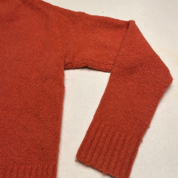 57. Madewell Rust Orange Rolled Neck Alpaca Blend Sweater - Picture 10 of 10